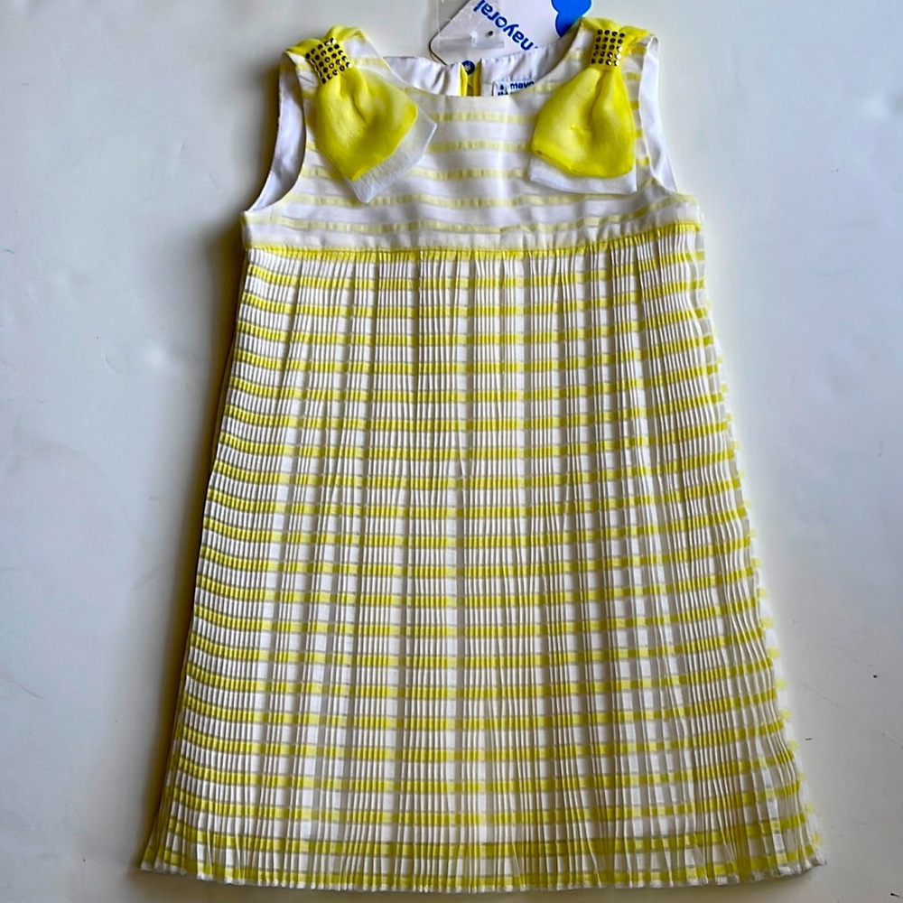 NWT.  Mayoral pleated striped dress